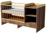  Lili Duo 3in1 baba kombi kiságy 120×60 cm ágyneműtartó nélkül - Sötét sonoma/bézs