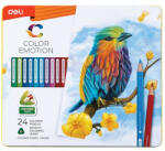 Deli Színes ceruza Deli Color Emotion fémdobozos háromszögletű 24 db-os klt (DEC00225)
