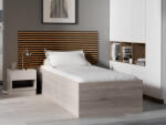  BELLA ágy 90x200 cm, szarvasgomba tölgy Ágyrács: Léces ágyrács, Matrac: Coco Maxi 20 cm matrac