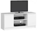 Artool Comoda pentru TV, placa laminata, 6 rafturi, alb, 120x40x55 cm (164192-AK) - edanco Comoda