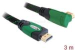 Delock Kábel High Speed HDMI típusú Ethernet HDMI A dugós > HDMI A dugós derékszögű 4K 3 m (DL82953) (DL82953)