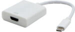 Neutralle USB/video átalakító, DP Alt Mode, USB-C hím - HDMI nő, fehér, műanyag tasakban, 4K2K@30Hz, KIÁRUSÍTÁS