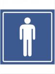 Indicator Informare WC barbati PVC, 95x95mm IIPVCWCB