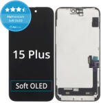 Apple iPhone 15 Plus - Ecran LCD + Sticlă Tactilă + Ramă Soft OLED FixPremium