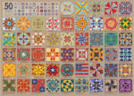 Cobble Hill 40050 - 50 States Quilt Blocks - 1000 db-os puzzle (40050)
