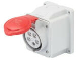Gewiss GW62420 ipari csatlakozó rögzíthető dugalj 10º ferde 5P (3P+N+F) 32A IP44, 380-415V 50/60 Hz, csavaros csatlakozás (GW62420)