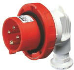 Gewiss GW60112 ipari csatlakozó lengő dugvilla 90° 4P (3P+F) 16A IP67, 380-415V 50/60 Hz, csavaros csatlakozás (GW60112)