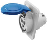 Gewiss GW62216H ipari csatlakozó beépíthető dugalj 10º ferde 3P (2P+F) 32A IP44, 200-250V 50/60 Hz, csavaros csatlakozás (GW62216H)