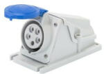 Gewiss GW62488 ipari csatlakozó rögzíthető dugalj 90° 3P (2P+F) 32A IP44, 200-250V 50/60 Hz, csavaros csatlakozás (GW62488)