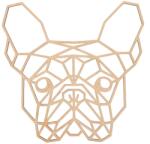 AtmoWood Geometrikus fakép - Francia bulldog 30 cm Szín: : Természetes