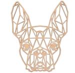 AtmoWood Geometrikus fakép - Bostoni Terrier 30 cm Szín: : Természetes