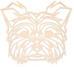 ATMOWOOD Geometrikus fakép - Yorkshire Terrier 30 cm Szín: : Természetes