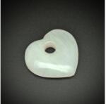 R. M. ékszer Ásvány medálok Kvarc tej fánk szív 30x30mm (010314)
