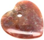 R. M. ékszer Achát indiai átfúrt szív 35x35mm (010319)