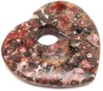 R. M. ékszer Jáspis leopárd fánk szív 35x35mm (010288)