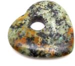 R. M. ékszer Türkiz afrikai fánk szív 30x35mm (010322)