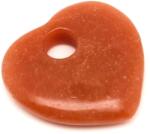 R. M. ékszer Aventurin barack fánk szív 30x30mm (010317)