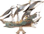 Howcat Puzzle 3D, Corabia pirat Aventurile maritime ale lui Sparrow, verde, HC, lemn, 518 piese