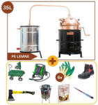 Fabricadetuica [Pachet Promo] Gospodarul Priceput, Cazan 35 Litri pe Lemne + Accesorii