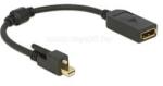 Delock Adapter mini Displayport 1.2-dugós csatlakozó csavarral > Displayport-csatlakozóhüvely 4K (DL62638) (DL62638)