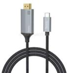 hoco. UA13 Type-C 3.0/HDMI adatkábel, 1, 8m, szürke (HC080640) (HC080640)