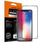 Spigen FC Apple iPhone 11 képernyővédő üveg (2.5D, ujjlenyomatmentes, extra karcálló, 9H, ultravékony, 0.3mm, színkiemel (064GL25233)