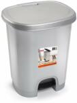 Plastic Forte Color szeméttároló, ezüst, betét nélkül pedállal, 18 l (135300142)
