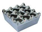 Horecano Ветроустойчив алуминиев пепелник квадрат 8x8xh4cm ХРОМ (0191543)