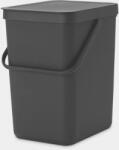 Brabantia Sort & Go Waste Bin 25 literes hulladékgyűjtő szemetes - Sötétszürke