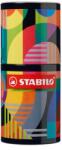 STABILO Tűfilc készlet, hengeres fém doboz, 0, 4 mm, STABILO "point 88 ARTY", 45 különböző szín (TST8845220)