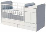  Bogi Uno 3in1 baba kombi kiságy 120×60 cm ágyneműtartóval - Fehér