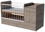  Bogi Uno 3in1 baba kombi kiságy 120×60 cm ágyneműtartóval - Desmond (ezüst tölgy)