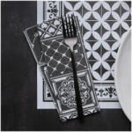 Mapelor Textúrált szalvéta "Cordoba fekete" 33x40 cm 1/8 hajtás 50 lap/csomag - Mapelor