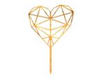 Godan Topper pentru tort - Inimă Diamant aurie