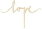 PartyDeco Topper din lemn pentru tort - Love