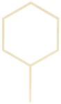 PartyDeco Topper din lemn pentru tort - Hexagon