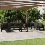 vidaXL Set mobilier de grădină cu perne, 11 piese, antracit, aluminiu (3107817)
