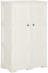 vidaXL Dulap din plastic, 79x43x125 cm, alb, design de lemn (340592) - maryon Dulap arhivare