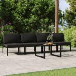 vidaXL Set mobilier de grădină cu perne, 5 piese, antracit, aluminiu (3107786)