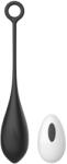 Mokko Toys Ou Vibrator Belle Love Egg, 10 Moduri Vibratii, Remote Control, Silicon, USB, Negru, 20.4 cm, Mokko Toys, Velvet Obsession