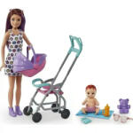 Mattel Barbie Skipper bébiszitter baba babakocsival (GXT34) - morzsajatekbolt