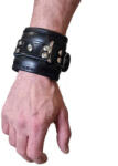 Mister B Essential Leather Lockable Wrist Restraints Black