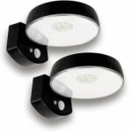 Ecolight 2x LED napelemes homlokzati lámpa mozgásérzékelővel