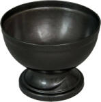  Műanyag nagy talpas tál szürke D21cm M15, 5cm