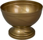  Műanyag nagy talpas kerek tál arany D21cm M15, 5cm