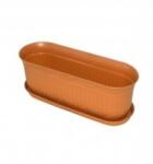 GimiHome Jardiniera teracot + farfurie, BALCONY, 22x58x18 (MGH-60949)