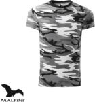 MALFINI Camouflage 144 unisex póló, szürke terepszín 32 - M méret (100% pamut, 160 g/m2) (1443214)