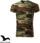 MALFINI Camouflage 144 unisex póló, barna terepszín 33 - XXL méret (100% pamut, 160 g/m2) (1443317)