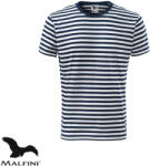 MALFINI Sailor 803 unisex póló, temgerészkék csíkos 02 - S méret (100% pamut, 150 g/m2) (8030213)