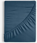 Goldea cearceaf de pat cu elastic din bumbac - albastru marin 80 x 160 cm